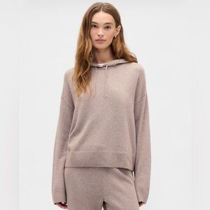 Gap Cashsoft Taupe Slouchy Oversized Hoodie Pullover Sweater NWT XL Cozy Soft